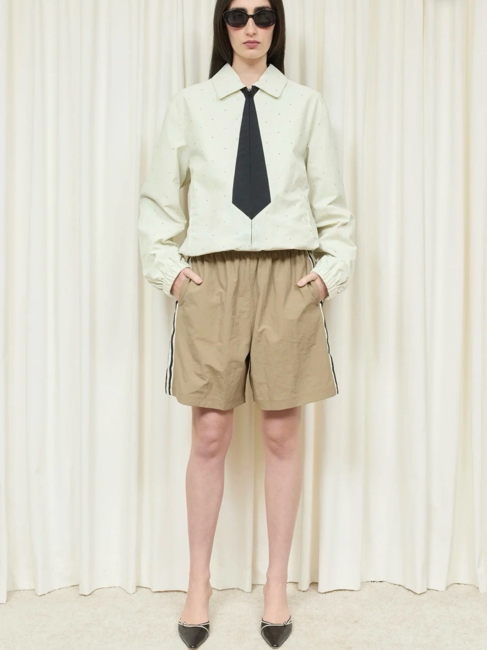 Tanner Fletcher Wilbur Stripe Windbreaker Short